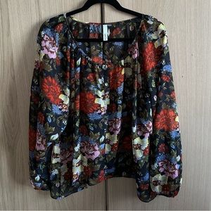 Wyatt Floral Print Chiffon Blouse